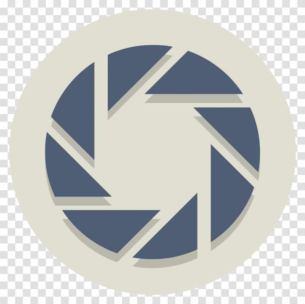 Download Hd Open Shutter Icon Circle, Symbol, Logo, Trademark, Star Symbol Transparent Png