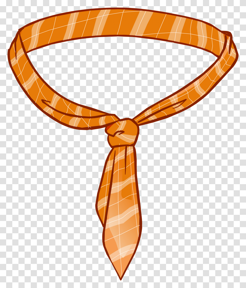 Download Hd Orange Tie Icon Tie Club Penguin Bow, Clothing, Apparel, Accessories, Accessory Transparent Png
