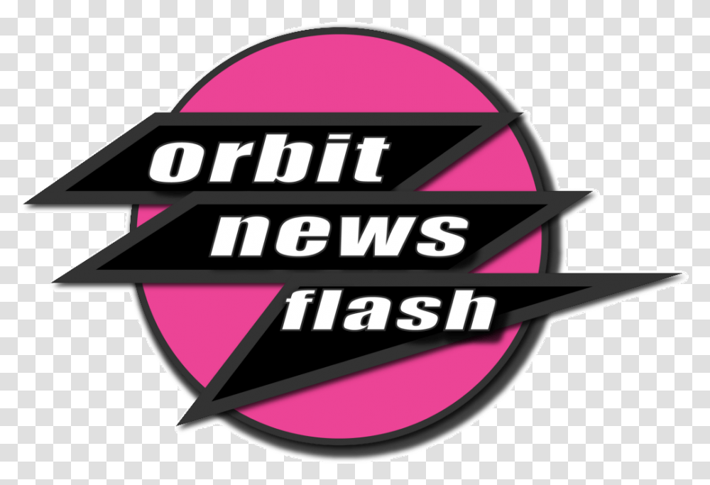 Download Hd Orbit News Flash Logo Graphic Design Language, Label, Text, Wristwatch, Symbol Transparent Png
