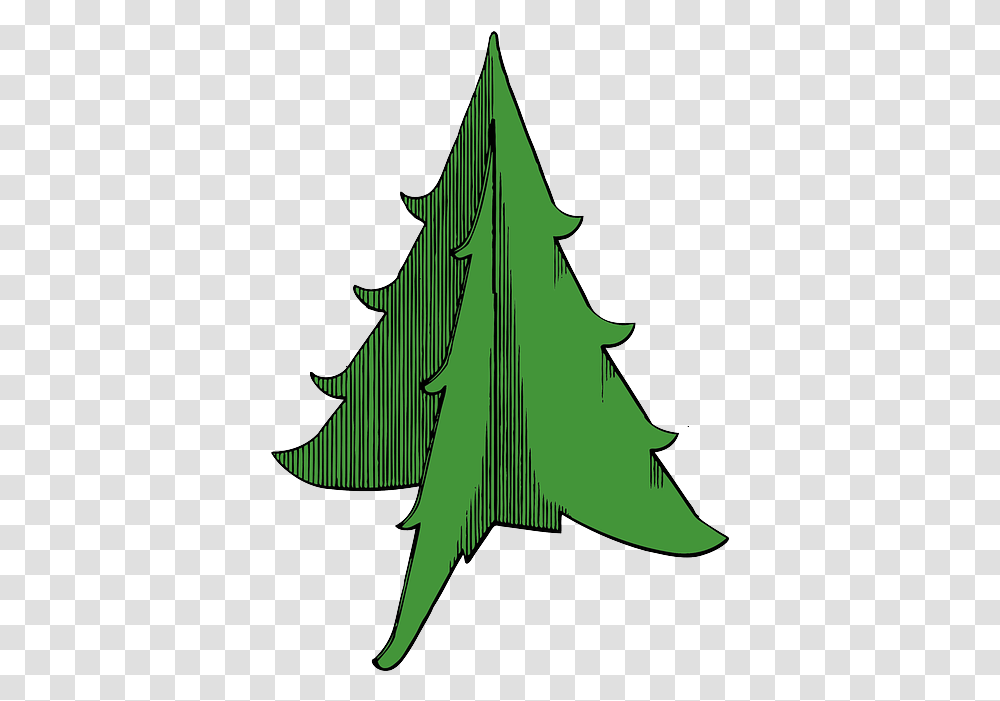 Download Hd Outline Tree Recreation Trees Christmas Christmas Tree, Leaf, Plant, Bow, Flower Transparent Png