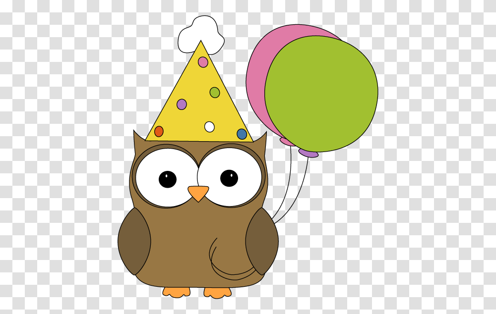 Download Hd Owlet Clipart Happy Birthday Owl Birthday Cute Owl Cartoon, Clothing, Apparel, Party Hat Transparent Png