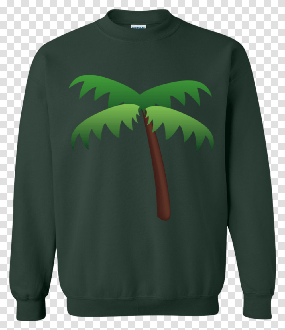 Download Hd Palm Tree Emoji G180 Gildan Ugly Christmas Sweaters Clear Background, Clothing, Apparel, Sleeve, Long Sleeve Transparent Png