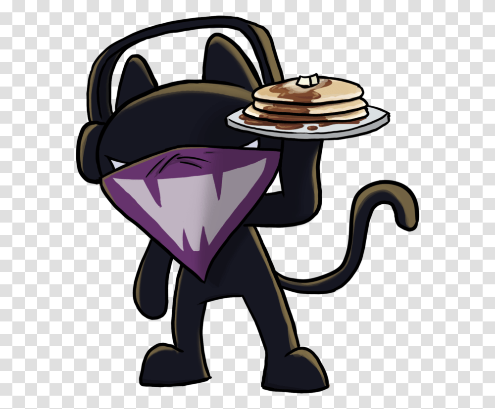 Download Hd Pancakes Monstercat Monstercat Animated Monstercat, Waiter, Clothing, Apparel, Performer Transparent Png