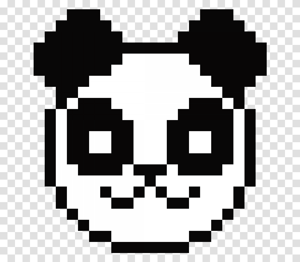 Download Hd Panda Face Circle Pixel Art Panda Face Pixel Art, Rug Transparent Png