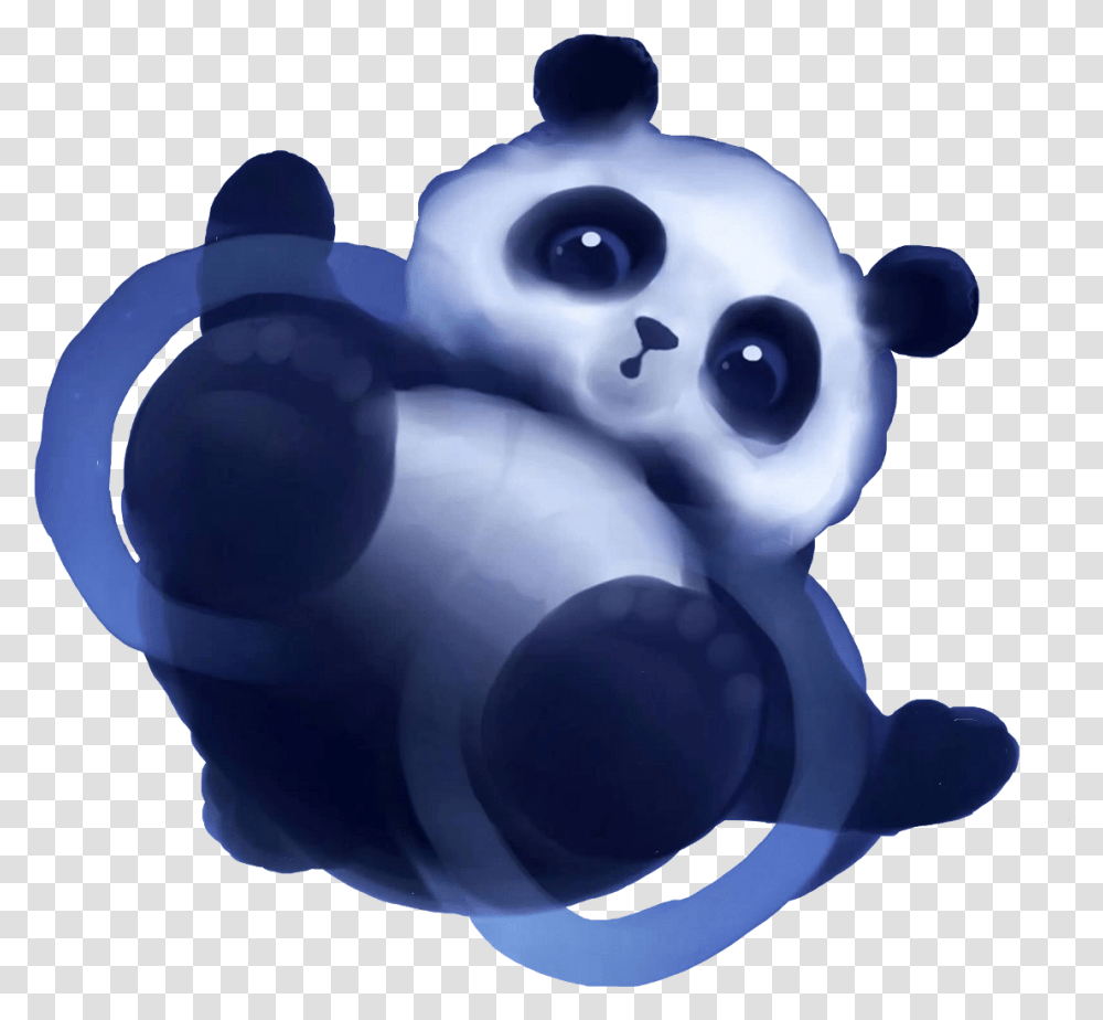 Download Hd Panda Puddle Water Pandalove Pandabear Panda Cartoon, Animal, Mammal, Wildlife, Snowman Transparent Png