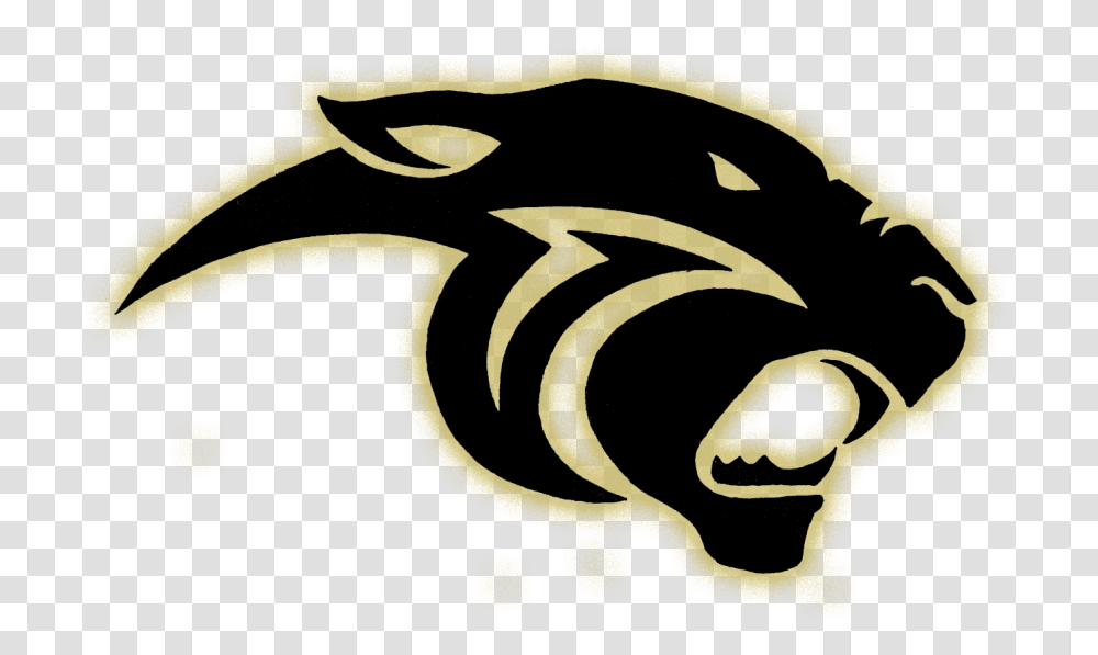 Download Hd Panthers Logo Black Panther Logo, Text, Label, Dragon, Symbol Transparent Png