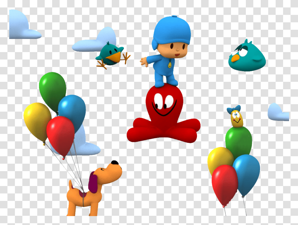 Download Hd Pato Pocoyo Pocoyo, Balloon, Super Mario Transparent Png