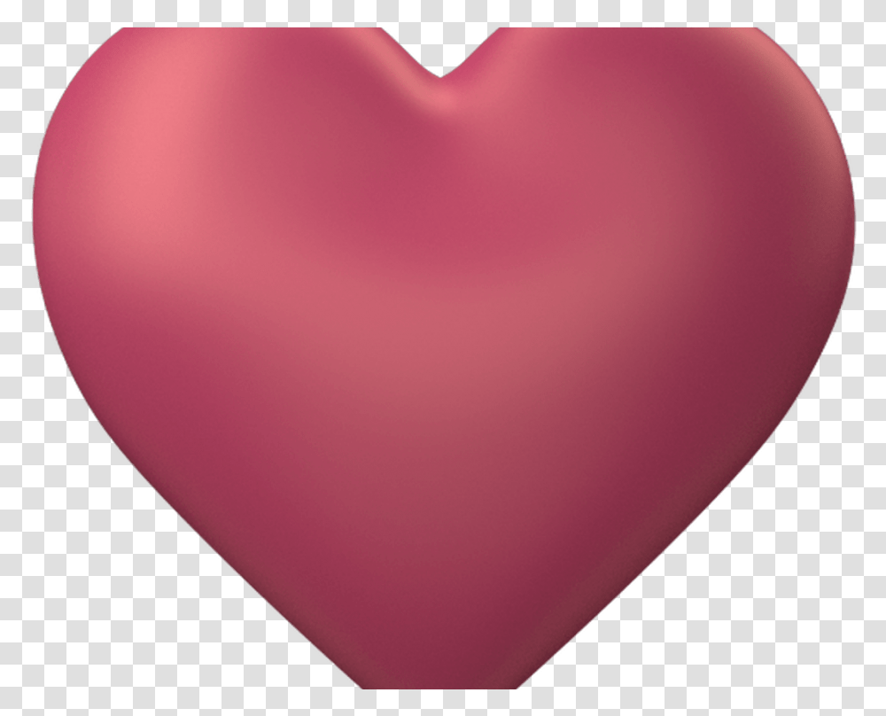 Download Hd Peach 3d Love Heart With Background Heart, Balloon, Cushion, Pillow Transparent Png