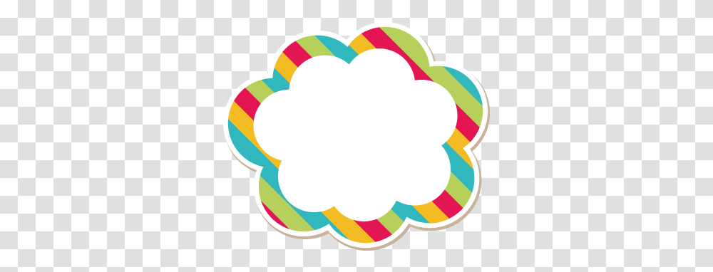 Download Hd Personalised Colourful Cloud Sticker Forma De Nube Redonda Animada, Graphics, Art, Tennis Ball, Food Transparent Png