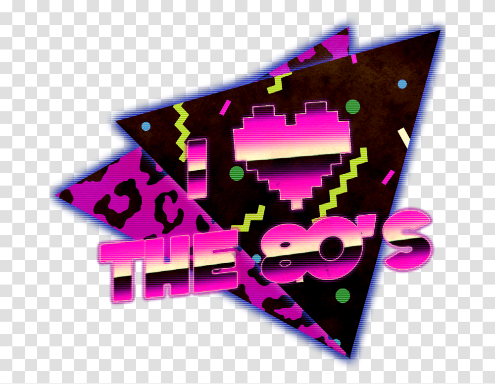 Download Hd Picture 80s Love The 80s, Graphics, Art, Purple, Lighting Transparent Png