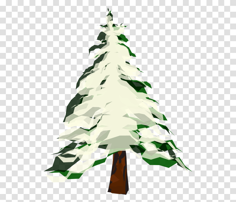 Download Hd Pine Tree Clipart Snow Tree Vector, Plant, Ornament, Christmas Tree, Star Symbol Transparent Png