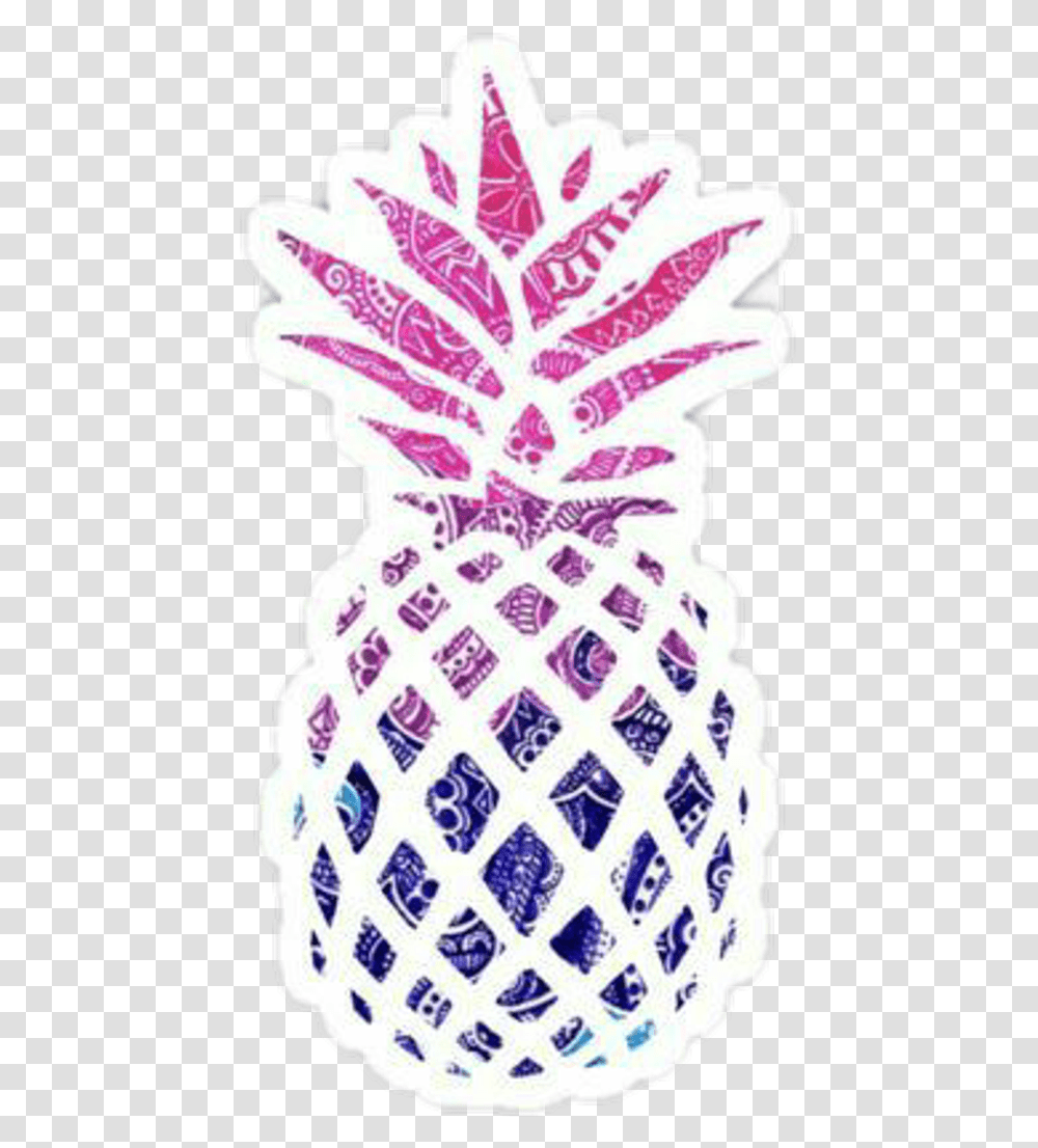 Download Hd Pineapple Cross Stitch Pattern, Purple, Rug, Symbol, Ornament Transparent Png