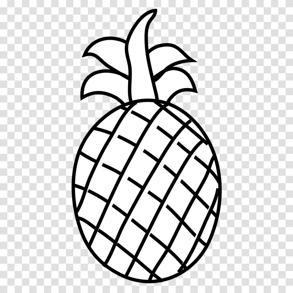 Download Hd Pineapple Fruit Food Fruits Clipart Black And Black And White Fruit Clip Art, Plant, Lamp, Grenade, Bomb Transparent Png