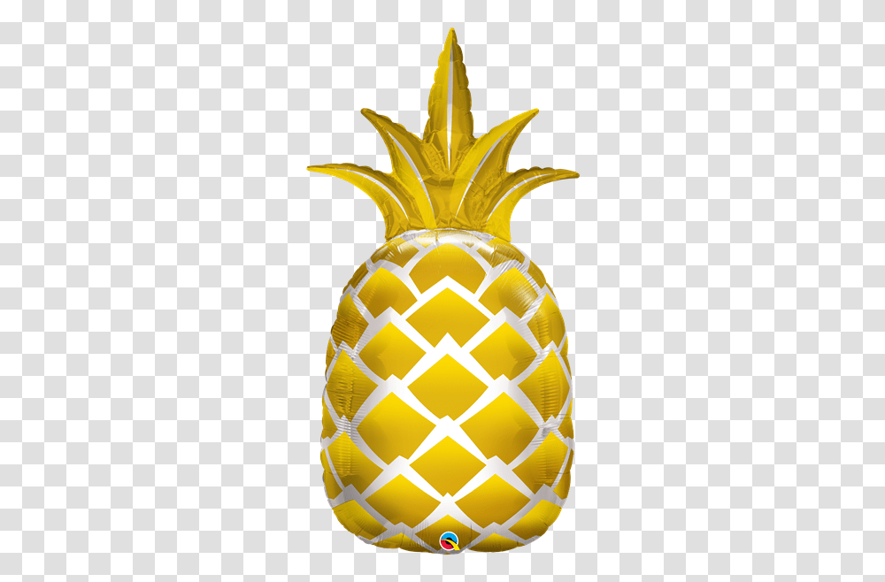 Download Hd Pineapple Luau Pineapple Balloon Pineapple Helium Balloons, Trophy, Soccer Ball, Football, Team Sport Transparent Png