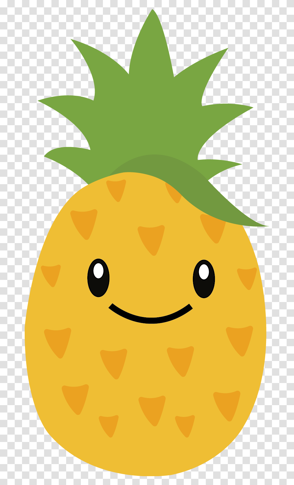 Download Hd Pineapple Pineapple With Face Pineapple With Face, Plant, Food, Fruit, Citrus Fruit Transparent Png