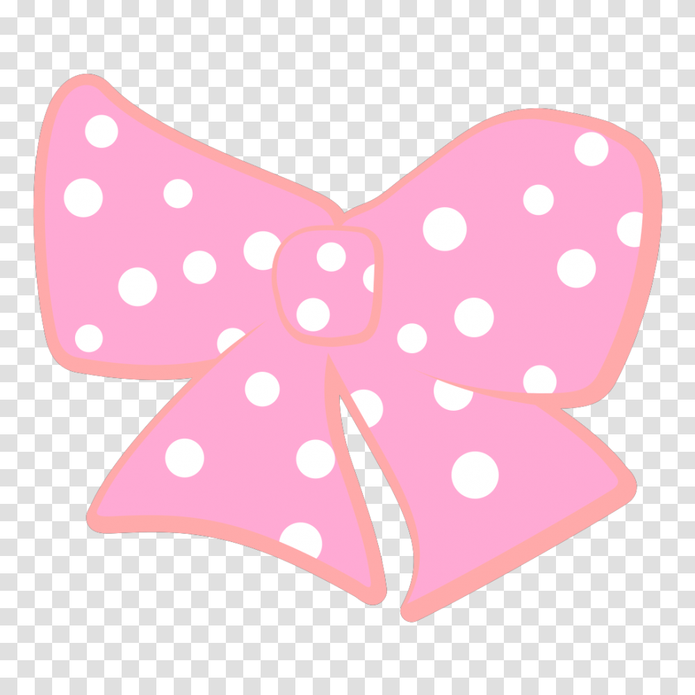Download Hd Pink And White Polka Dot Bow Polka Dots Pink Ribbon, Pillow, Cushion, Purple, Texture Transparent Png