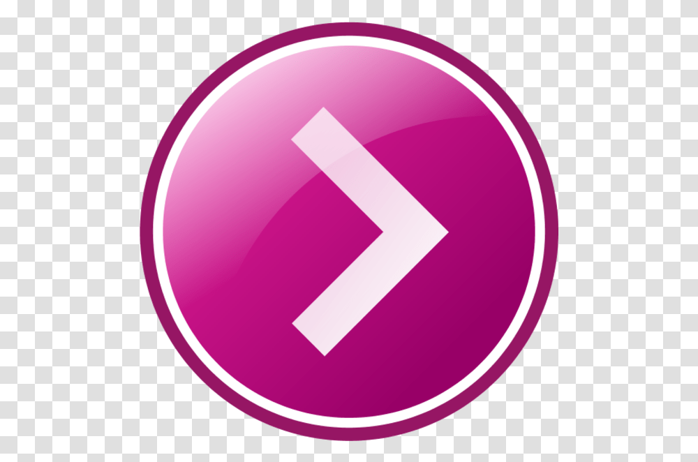 Download Hd Pink Arrow Clip Art Right Arrow Button, Symbol, Purple, Text, Number Transparent Png