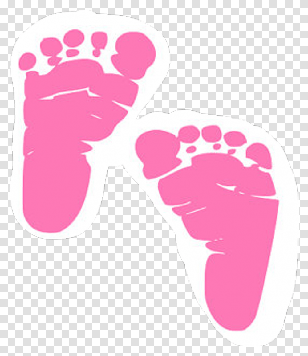 Download Hd Pink Baby Footprints Free Baby Footprint Svg Transparent Png