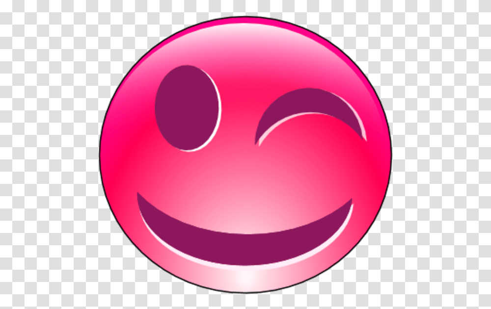 Download Hd Pink Clipart Smiley Face Face Circle, Graphics, Sphere, Heart, Balloon Transparent Png