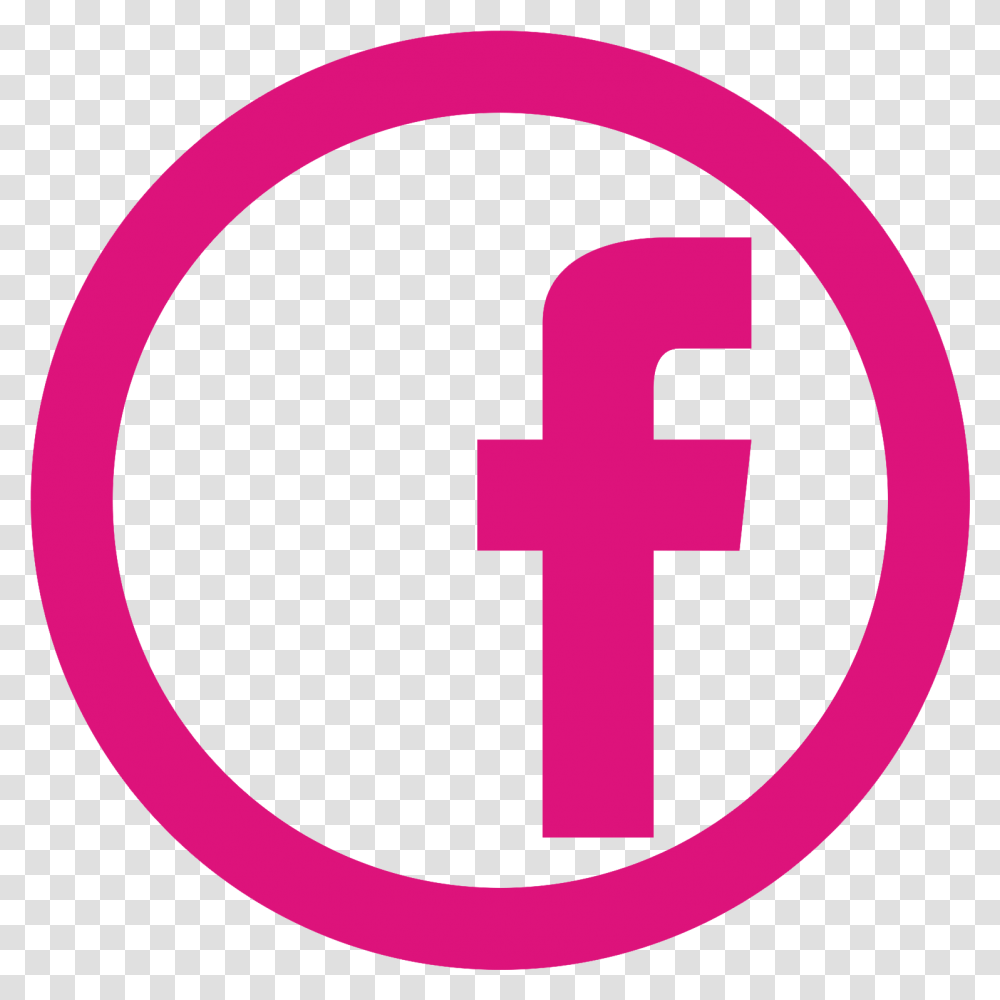 Download Hd Pink Facebook Like Images Fb Logo In Pink, First Aid, Symbol, Trademark, Word Transparent Png