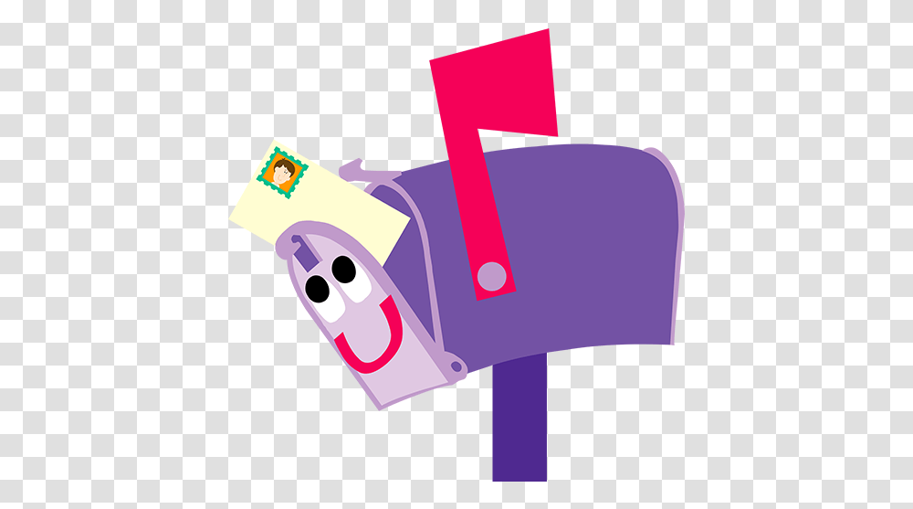 Download Hd Pink Mailbox Buzon Pistas De Blue, Text, Bag, Letterbox, Document Transparent Png