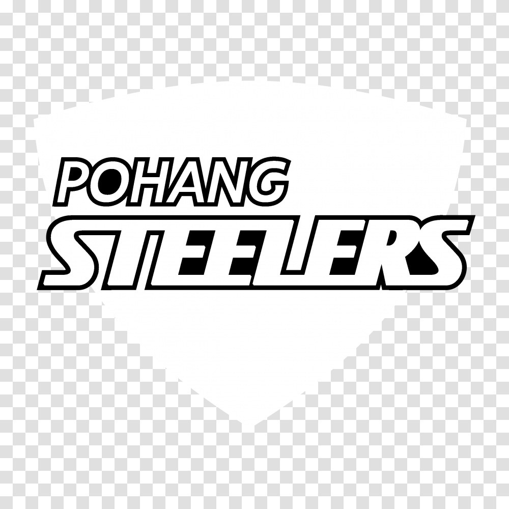 Download Hd Pohang Logo Pohang Steelers, Label, Text, Symbol, Pillow Transparent Png