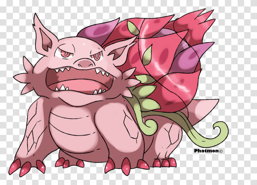 Download Hd Pokemon Alola Form Venusaur Regional Form Pokemon, Plant, Flower, Blossom, Art Transparent Png