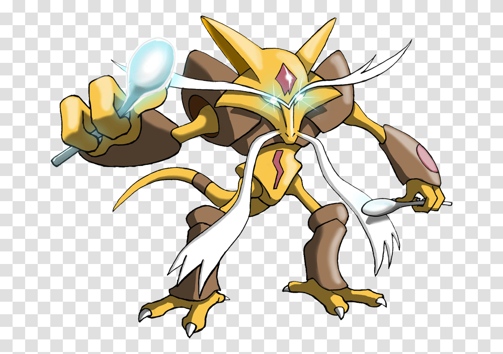 Download Hd Pokemon Shiny Mega Alakazam Pokemon Mega Alakazam, Plant, Flower, Blossom, Wasp Transparent Png