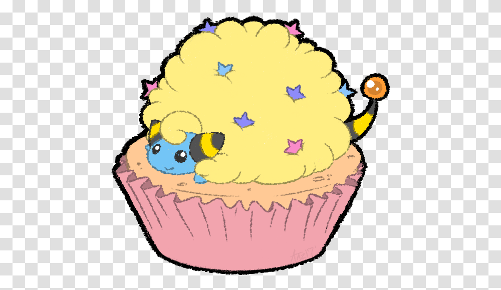 Download Hd Pokmon X And Y Go Sun Moon Pokemon Cake Clipart, Cupcake, Cream, Dessert, Food Transparent Png