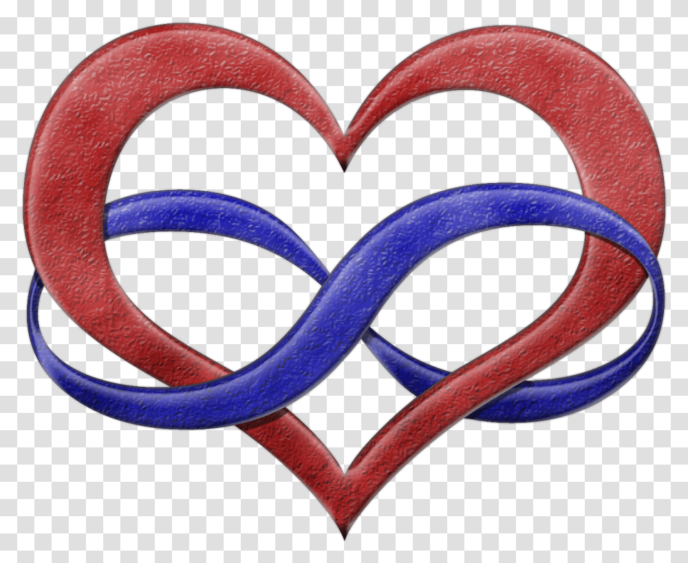 Download Hd Polyamory Pride Infinity Heart Symbol In Infinity Heart Symbol Polyamory, Purple, Maroon Transparent Png