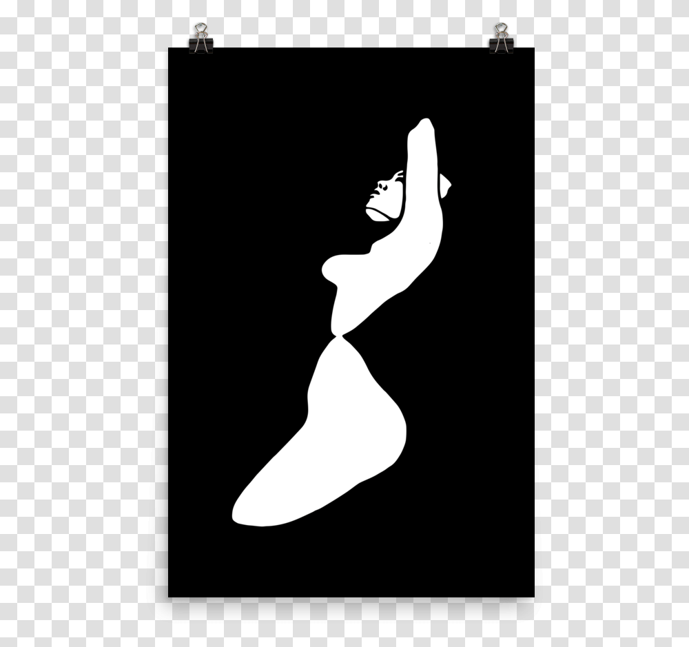 Download Hd Printed Watercolor Hot Girl Poster Of A Sexy Illustration, Silhouette, Stencil, Person, Human Transparent Png