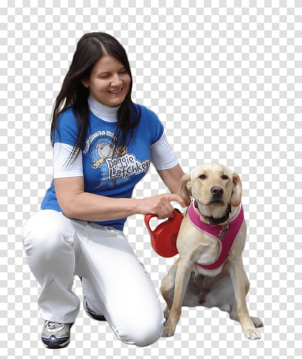 Download Hd Puppy Pet Sitting People Person With Dog, Labrador Retriever, Canine, Animal, Mammal Transparent Png