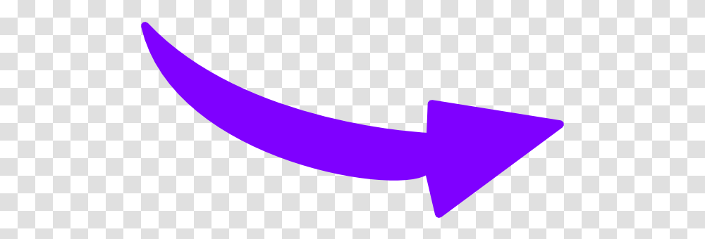 Download Hd Purple Curvy Arrow Clip Art Curved Purple Curved Arrow, Weapon, Weaponry, Tool, Blade Transparent Png