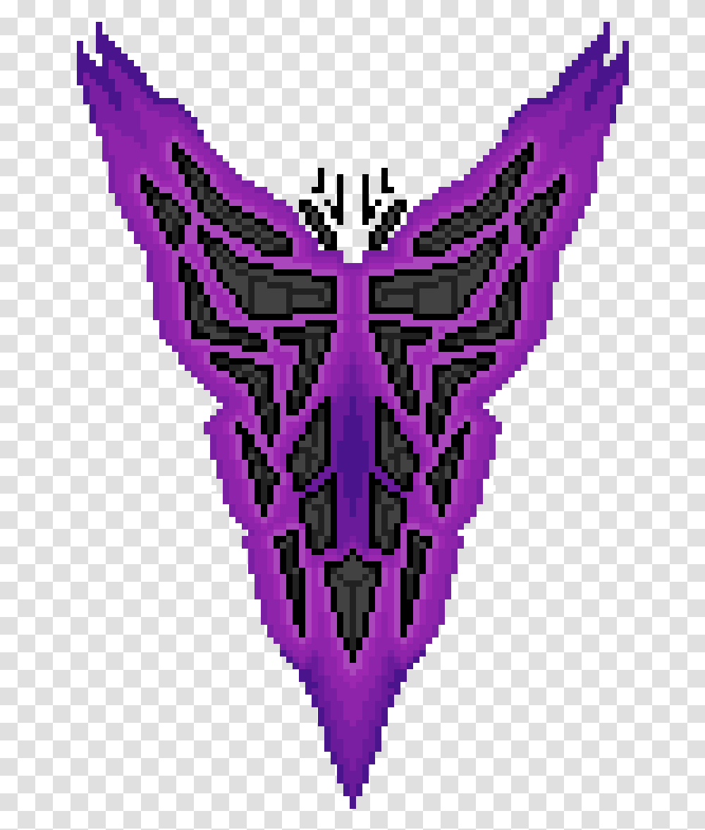 Download Hd Purple Flame Thing Purple Flames Emblem, Cross, Symbol, Ornament, Art Transparent Png