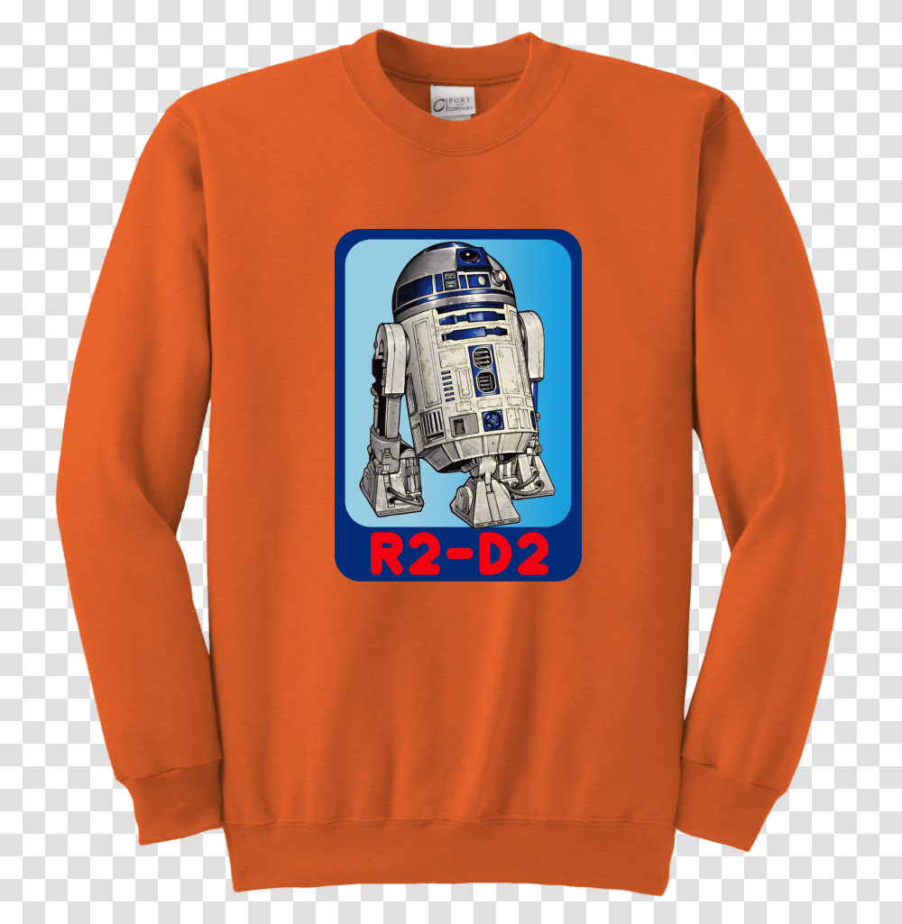 Download Hd R2d2 Star Wars Youth Crewneck Sweatshirt Star Crew Neck, Clothing, Apparel, Sleeve, Long Sleeve Transparent Png