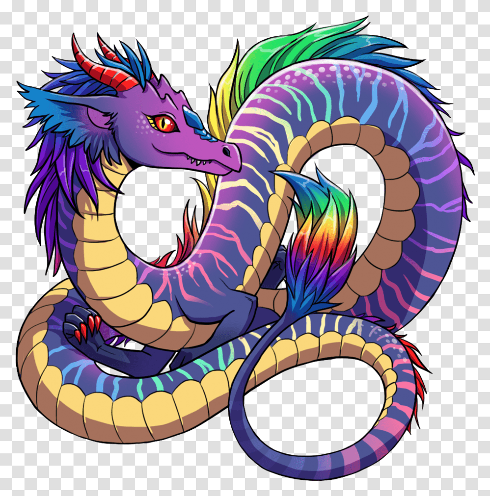 Download Hd Rainbow Dragon Key Charm Rainbow Dragon Rainbow Dragon, Tiger, Wildlife, Mammal, Animal Transparent Png