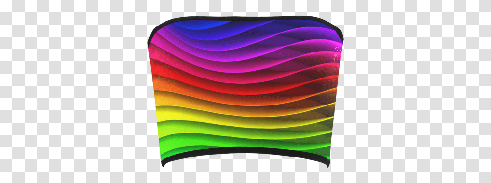 Download Hd Rainbow Wavy Lines Bandeau Top Bandeau Graphic Design, Light Transparent Png