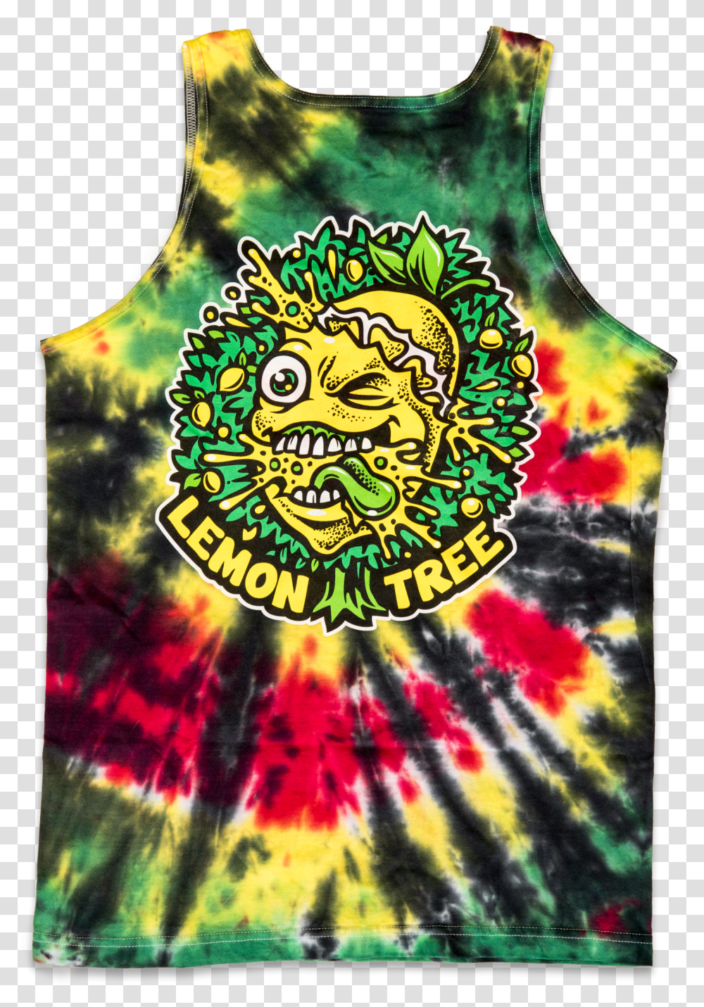 Download Hd Rasta Tie Dye Lemon Tree Tank Top Active Tank Transparent Png