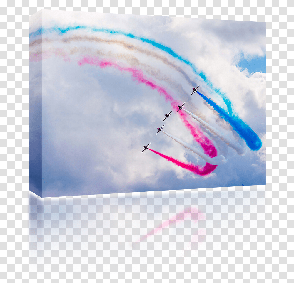 Download Hd Red Arrows Air Show Image Air Show, Nature, Airplane, Aircraft, Vehicle Transparent Png