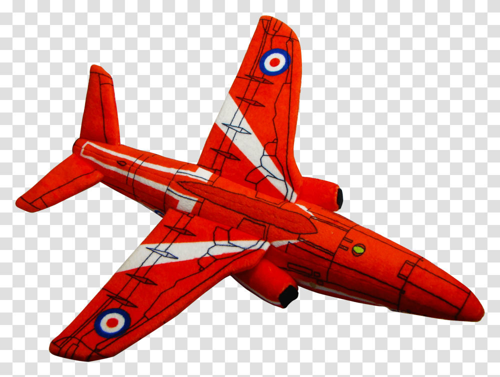 Download Hd Red Arrows Jet Soft Toy Fighter Aircraft Red Jet, Airplane, Vehicle, Transportation, Warplane Transparent Png