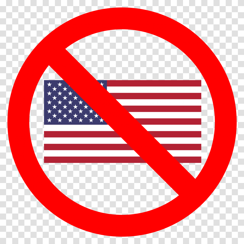 Download Hd Red Circle Slash Flag Colombia And Usa, Symbol, American Flag, Dynamite, Bomb Transparent Png