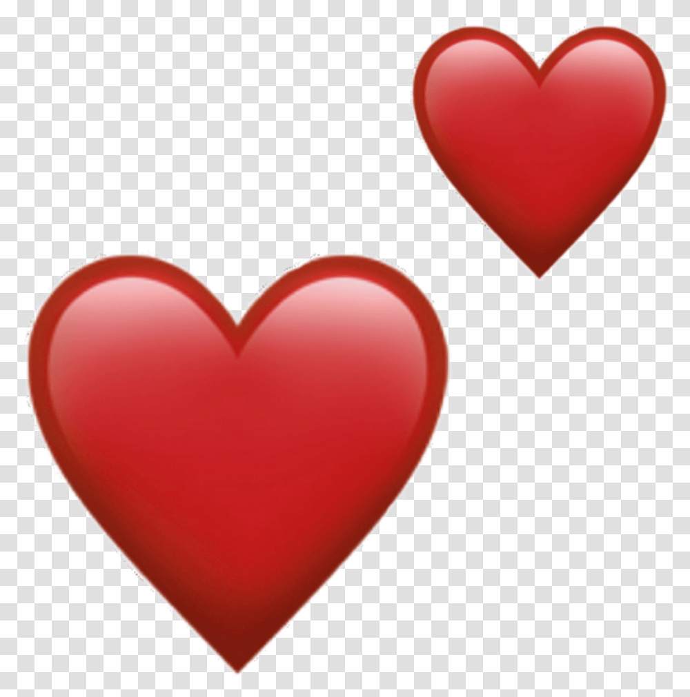 Download Hd Red Heart Emoji Red Double Heart Emoji, Balloon, Cushion, Pillow, Text Transparent Png