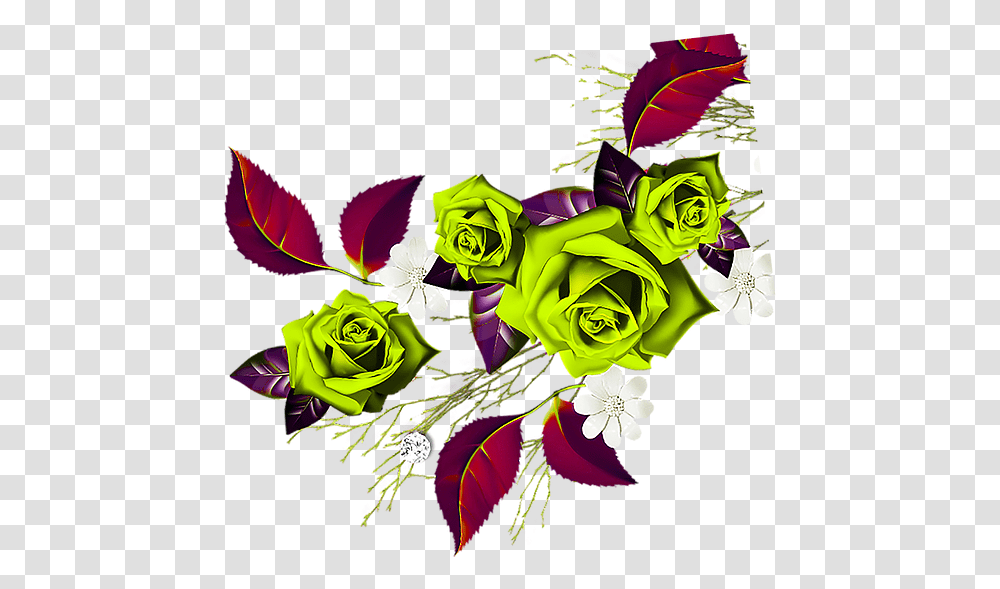 Download Hd Red Rose Border 1 Copy Floribunda, Graphics, Art, Floral Design, Pattern Transparent Png