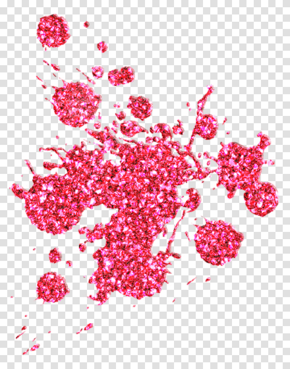 Download Hd Red Sparkle Pink Glitter Splats, Pattern, Fractal, Ornament, Plot Transparent Png