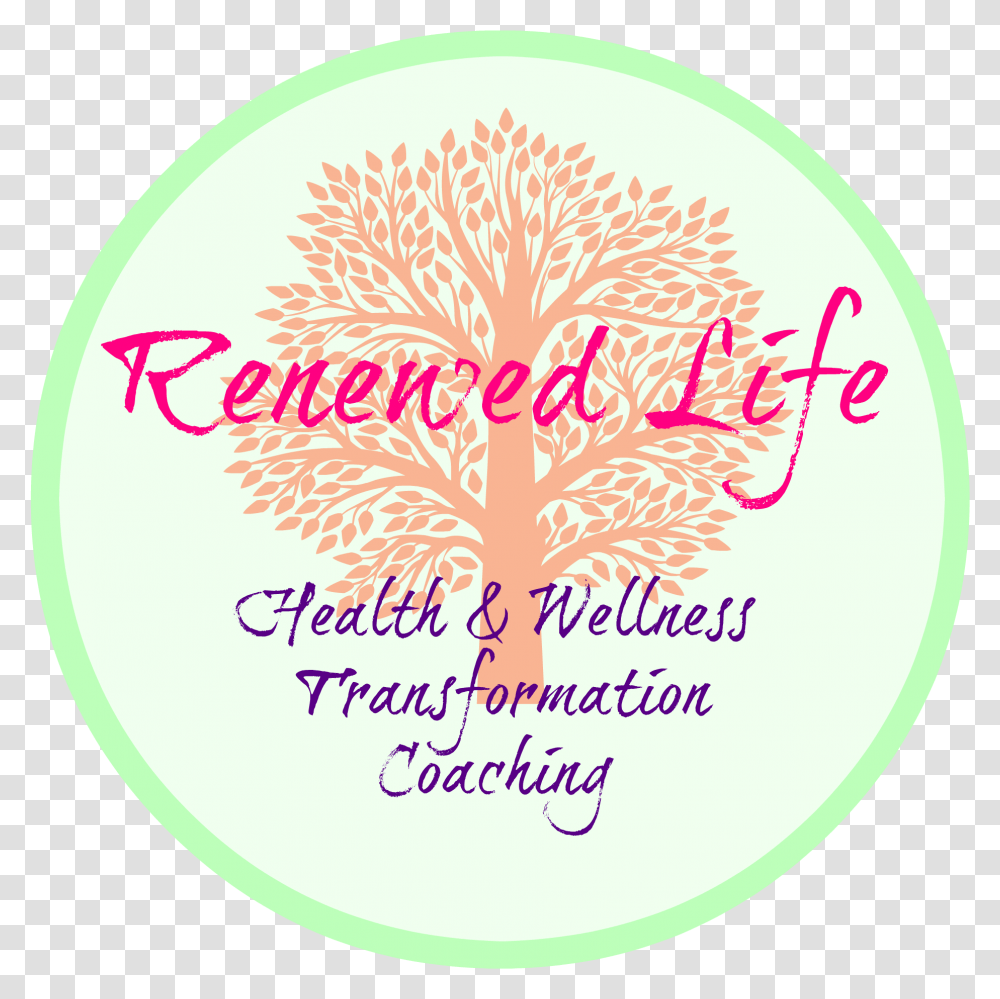 Download Hd Renewed Life Black And White Tree Wall Circle, Text, Handwriting, Calligraphy Transparent Png