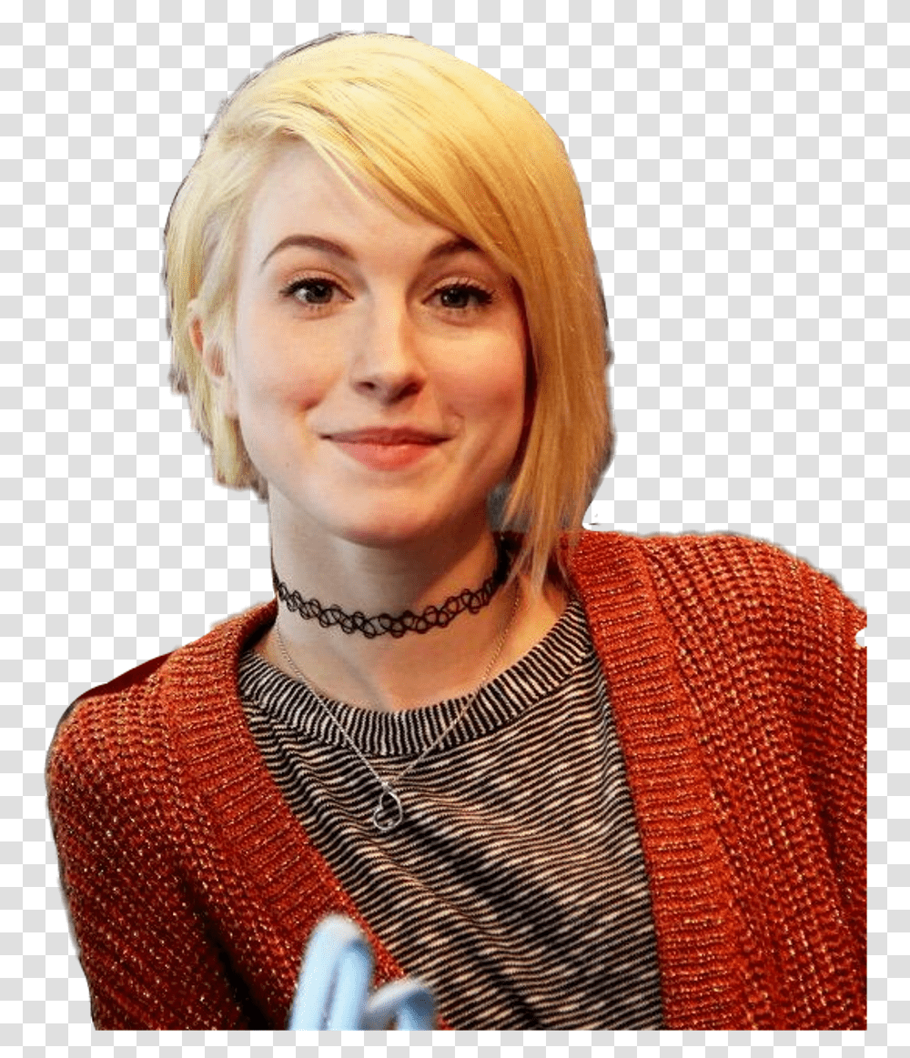 Download Hd Report Abuse Hayley Williams Bangs Green Hair Hayley Williams Short Hair, Person, Blonde, Woman, Girl Transparent Png