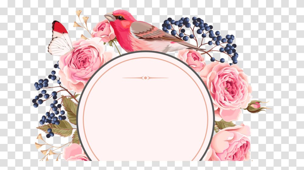 Download Hd Rose Gold Wedding Flowers Border Floral Floral Circle Background Design, Floral Design, Pattern, Graphics, Art Transparent Png