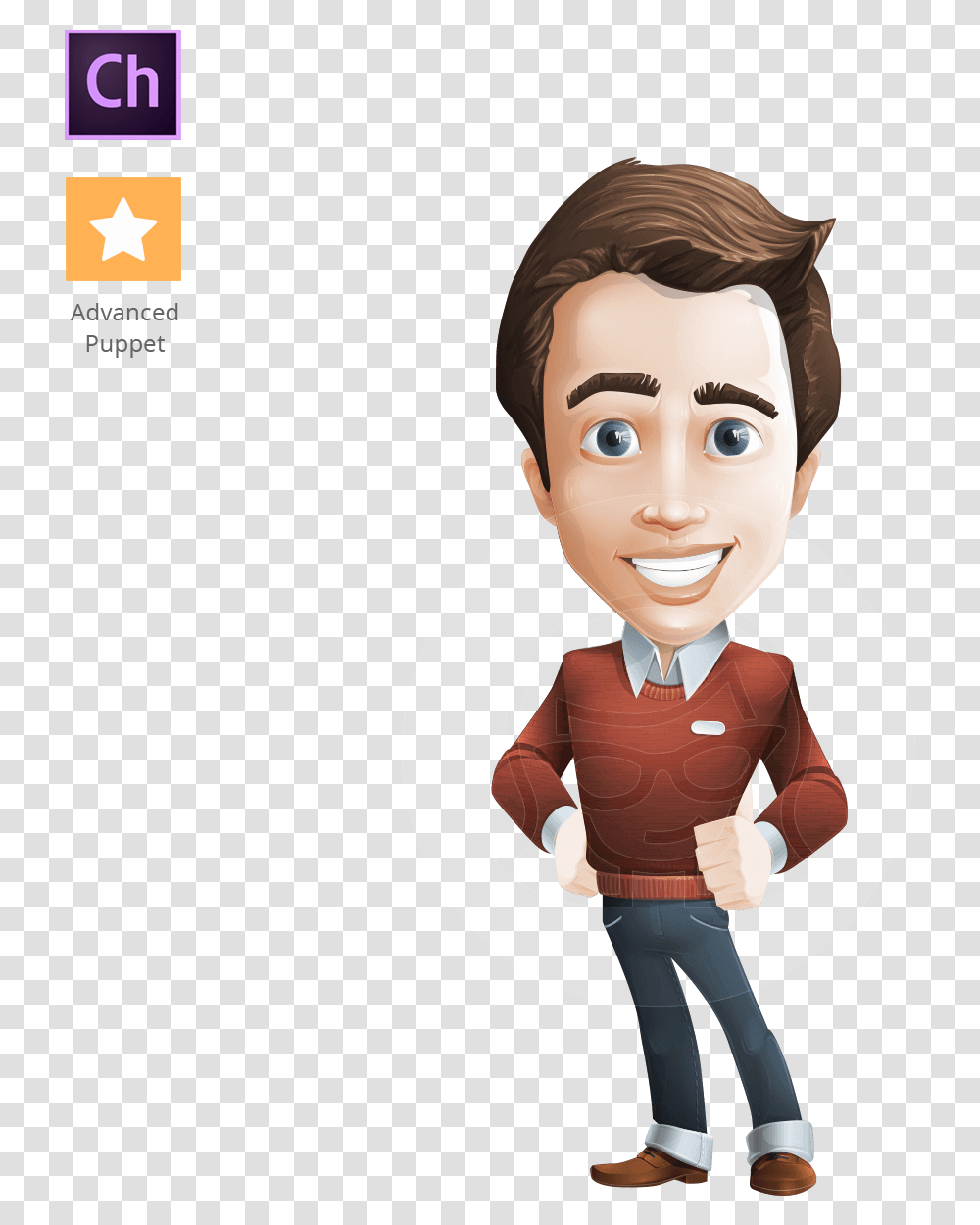 Download Hd Sam The Workaholic Chemistry Jokes In Urdu Male Brown Hair Cartoon Characters, Person, Human, Toy, Face Transparent Png