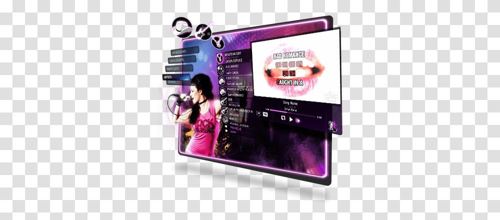 Download Hd Samsung Smart Tv Karaoke App Karaoke App For Smart Tv, Person, Poster, Advertisement, Flyer Transparent Png