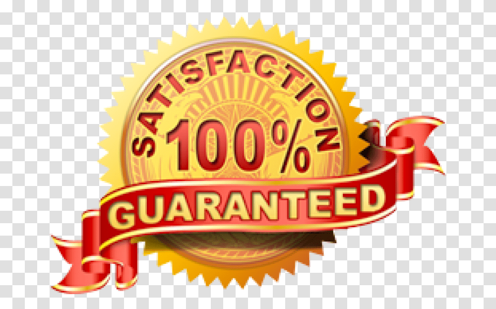 Download Hd Satisfaction Guaranteed 100 Satisfaction Satisfaction Guaranteed, Label, Text, Logo, Symbol Transparent Png